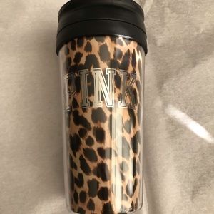 VS PINK Cheetah Print Coffee Tumbler